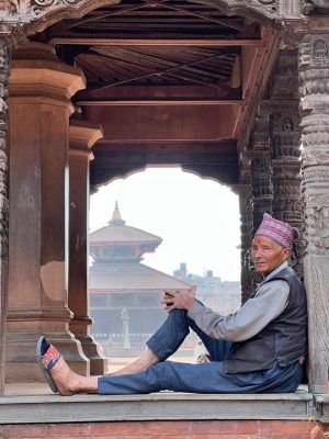 Hombre en Katmandu